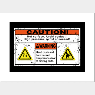 Funny caution graphics party Design Posters and Art